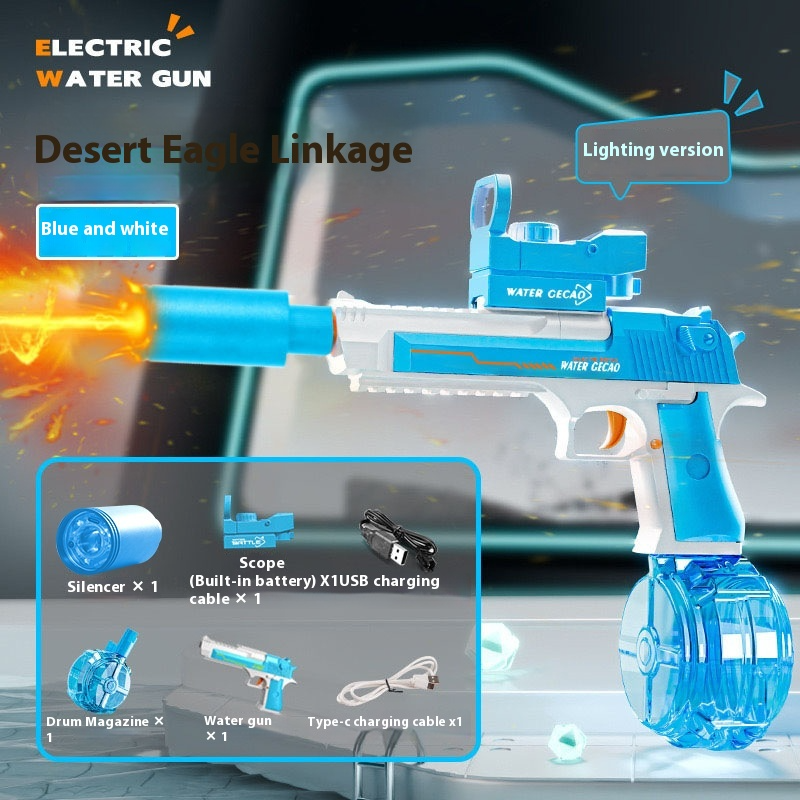 Fire Rat Electric Water Pistol Cool Light Full Automatic Water Spray Gun